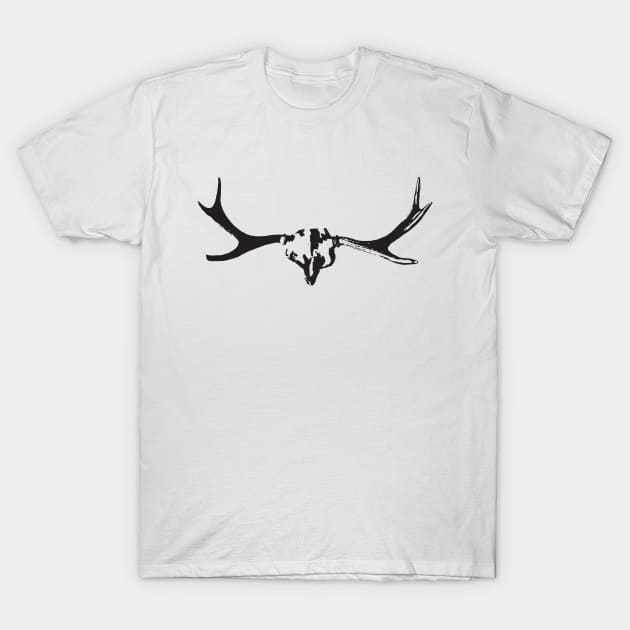 Antlers Black T-Shirt by Slappers